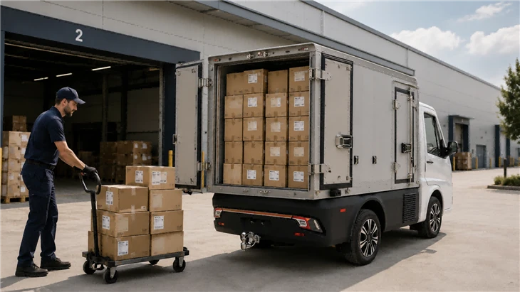 Electric Cargo Box Truck For Courier And Parcel Delivery high quality Electric Cargo Box Truck For Courier And Parcel Delivery high quality